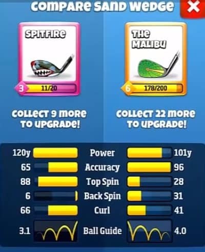 best sand wedge golf clash